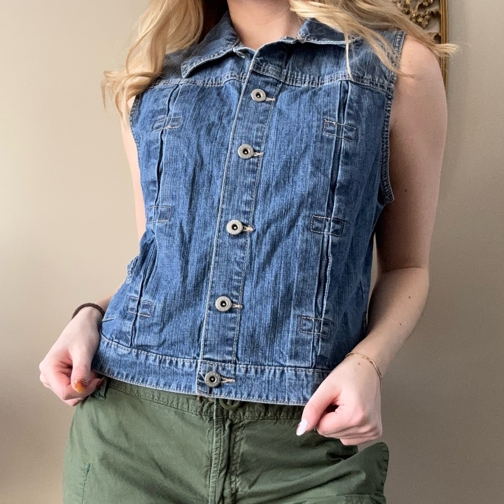 Tommy Hilfiger Denim Button Up Vest - Picture 6 of 8